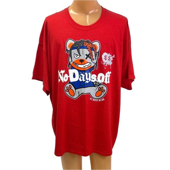 New 3FortyInc Mens 3XL Rasta Teddy Bear 100% Cotton Crew Neck Tee Shirt - Picture 1 of 4